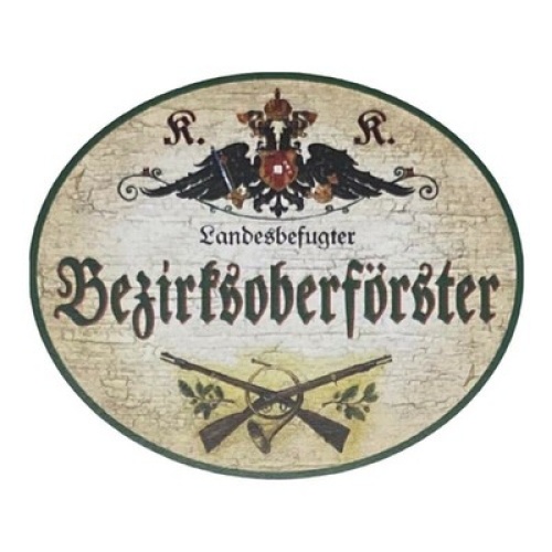 Kuk nostalgie holz schild landesbefugter bezirksoberförster förster