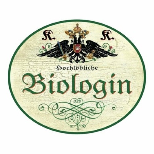 Kuk nostalgie holzschild biologe biologin schild