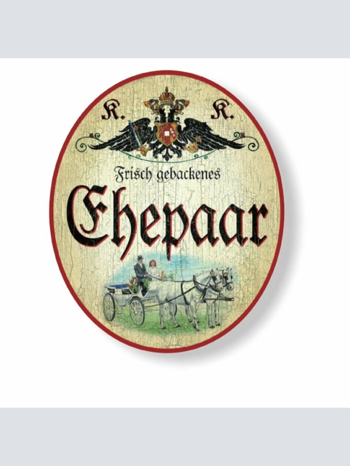 Kuk nostalgie holzschild hochzeitsgeschenk frisch gebackenes ehepaar