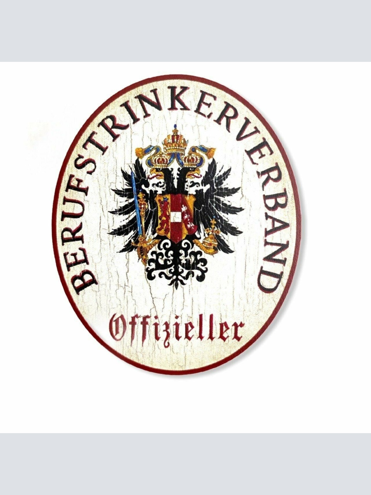 Kuk nostalgie holzschild offizieller berufstrinkerverband