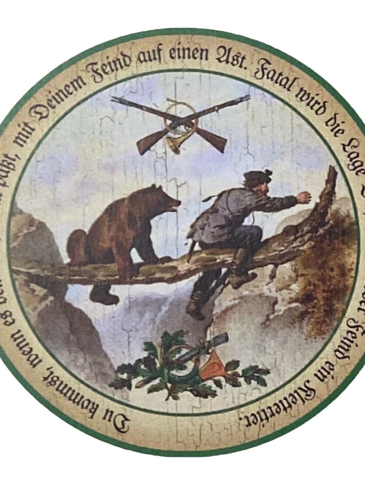 Kuk nostalgie holz schild jagd bär du kommst , wenn es dem schicksal passt