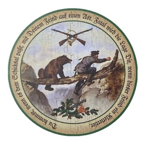 Kuk nostalgie holz schild jagd bär du kommst , wenn es dem schicksal passt