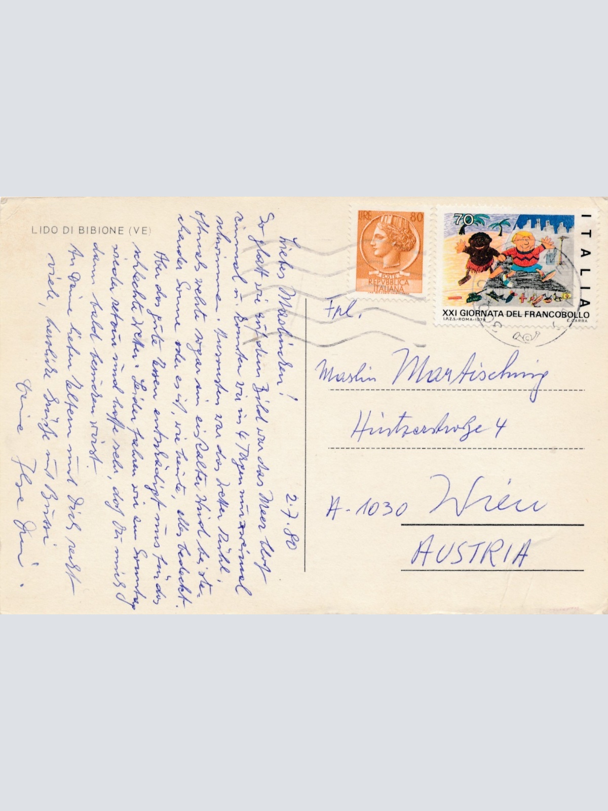 AK aus Lido di Bibione Italien Ansichtskarte (18060)