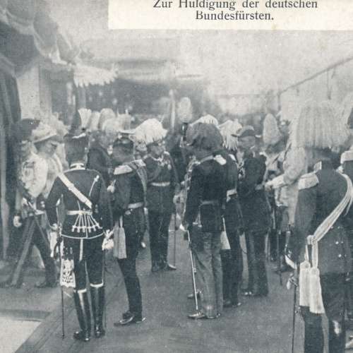 AK Militaria Huldigung der deutschen Bundesfürsten Ansichtskarte (17355)