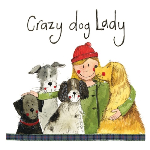 Alex Clark Untersetzer Crazy dog lady Hund Hunde Freundin