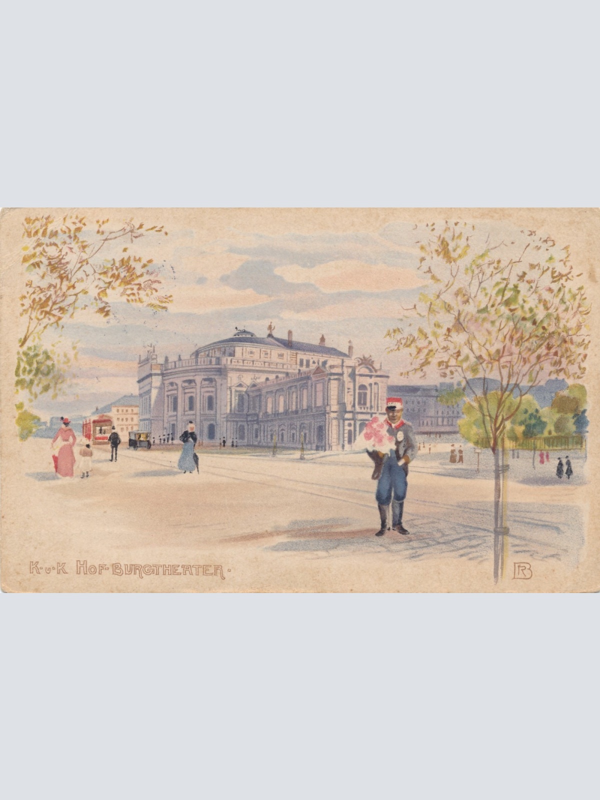 AK aus Wien K.u.K. Hof Burgtheater Ansichtskarte (18047)