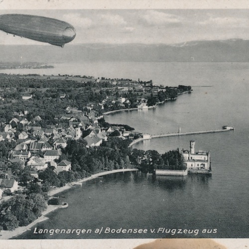 AK aus Langenargen a Bodensee mit Zeppelin Baden - W Ansichtskarte (18031)