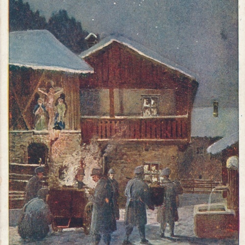 AK Militaria Feldküche Soldaten beim Essen Ansichtskarte (18069)