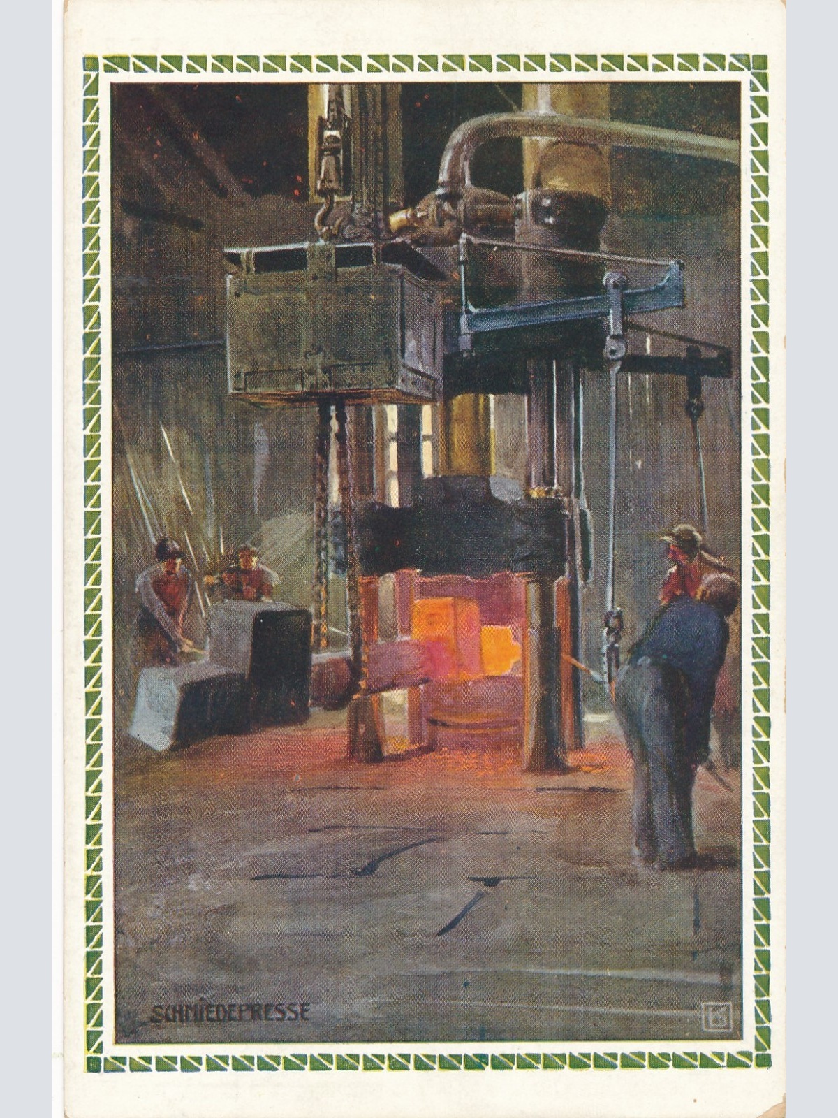 AK Phönix Stahlwerke aus Mürzzuschlag Schneidepresse Ansichtskarte (18072)