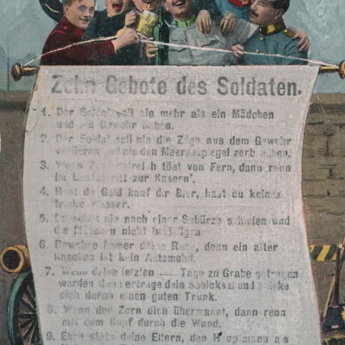AK Militaria zehn Gebote des Soldaten Ansichtskarte (18082)
