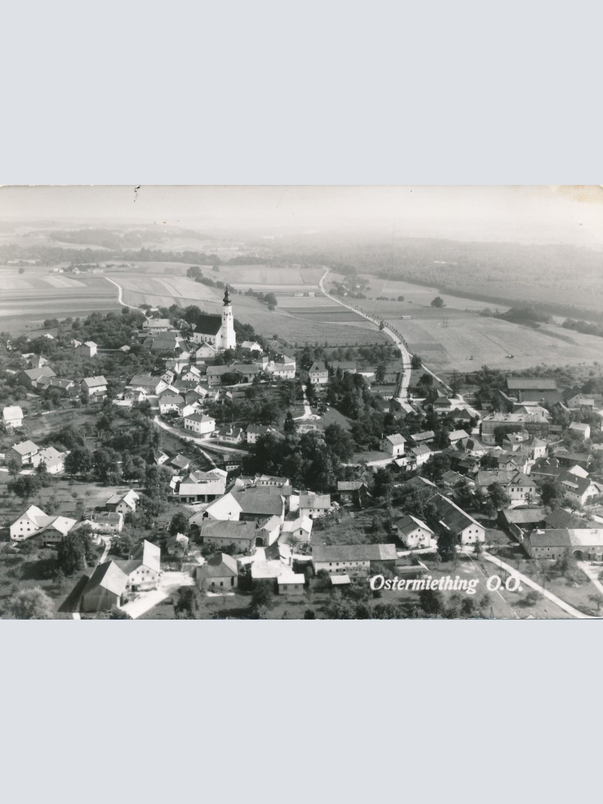 AK Luftbild Ostermiething Oberösterreich Ansichtskarte (18187)