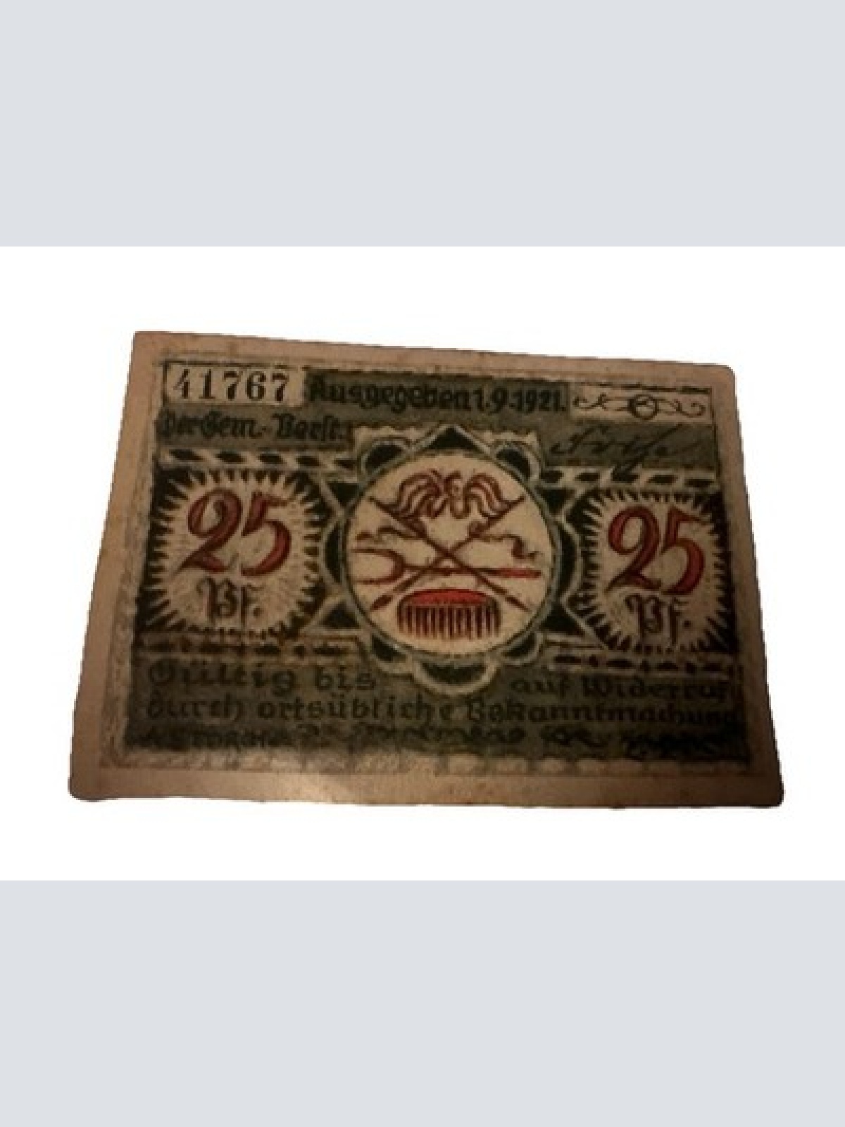 Notgeld  Volkstedt 1921