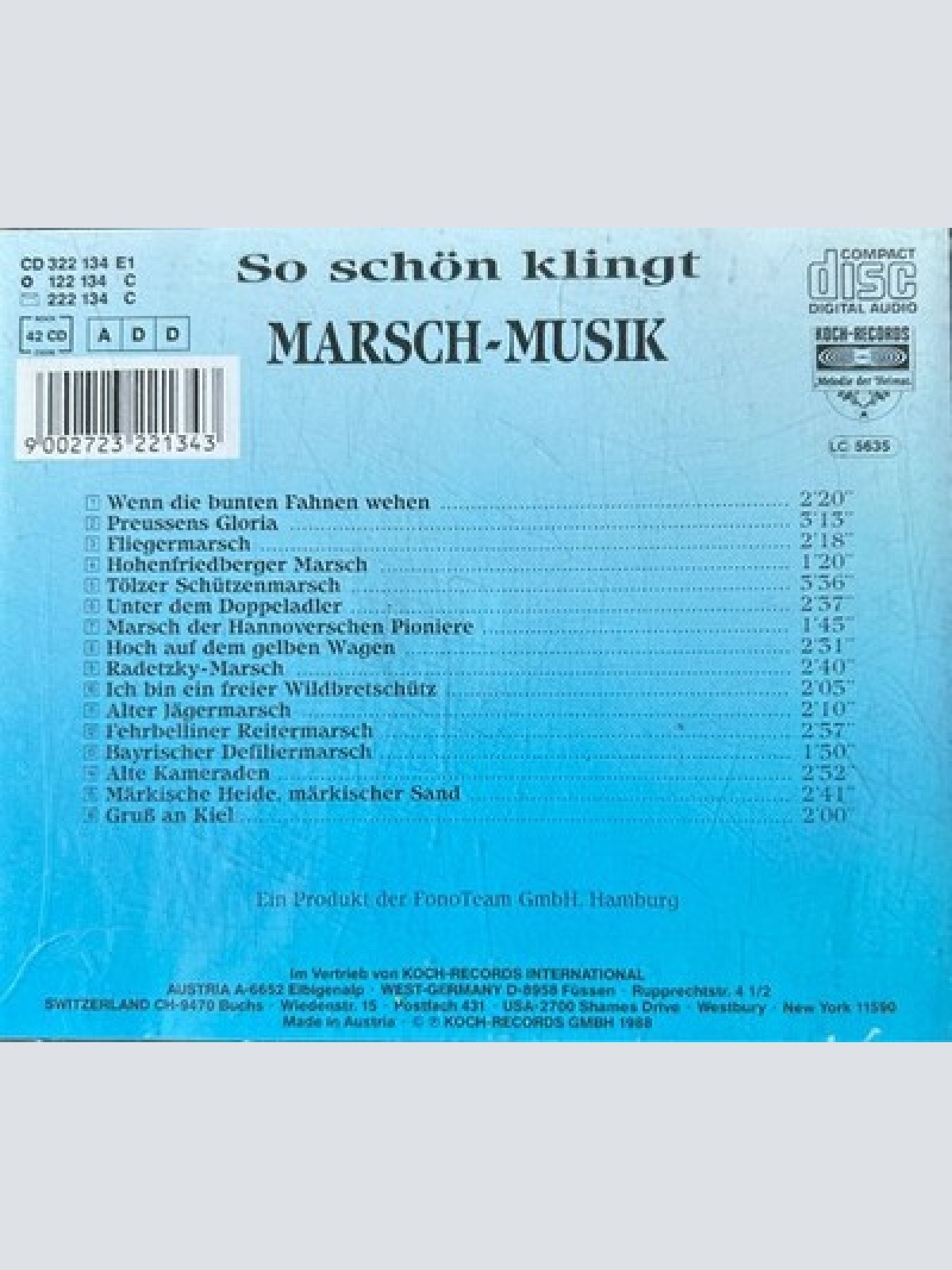 CD Unknown Artist - So Schön Klingt Marsch-Musik