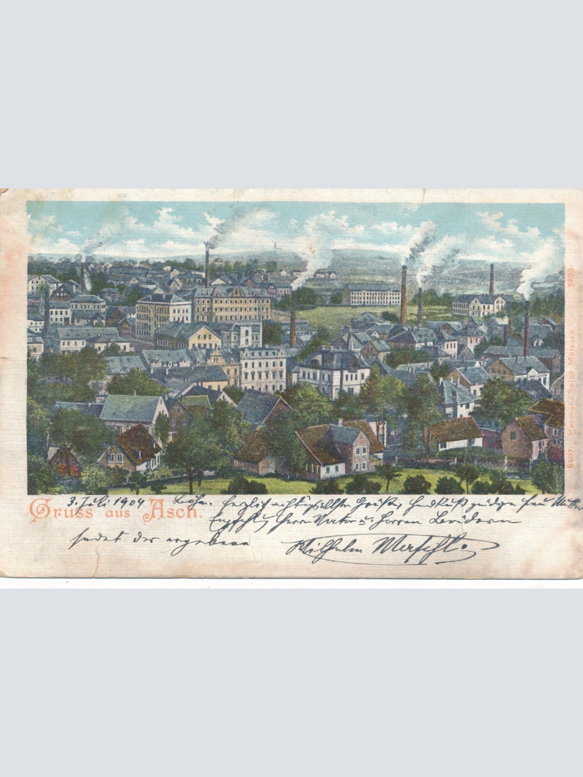 AK gruss aus Asch Tschechoslowakei Ansichtskarte (18102)