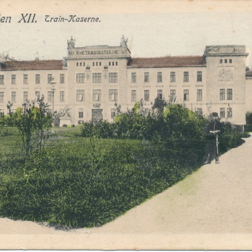 AK aus Wien WII Train Kaserne Wien Ansichtskarte (18103)