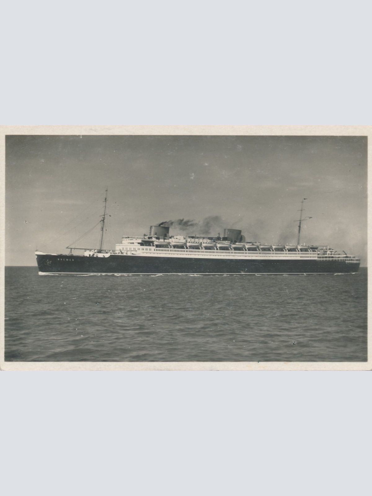 AK vom Turbinen - Schnelldampfer Bremen Ansichtskarte (18164)