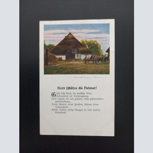 Haus Mit Karren Gott Schütze Die Heimat 400358 Gr