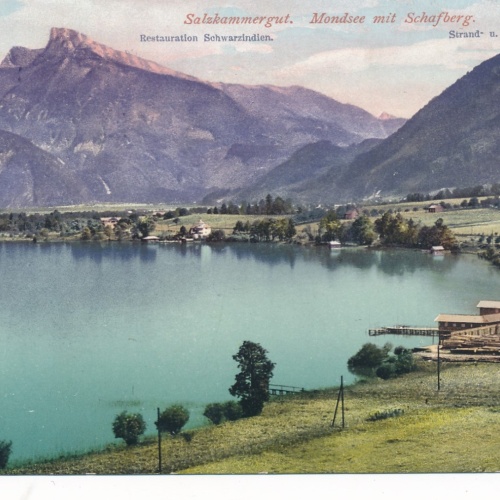 AK aus Mondsee mit Schafberg Oberösterreich Ansichtskarte (18300)