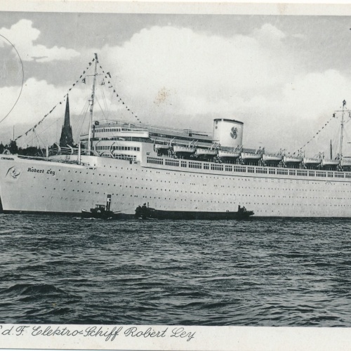 AK aus K.D.F. Elektro Schiff Robert Ley (18218)