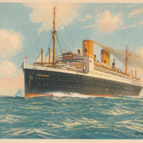 AK aus Norddeutscher LLoyd Bremen Doppelschraubendampfer Stuttgart (18217)