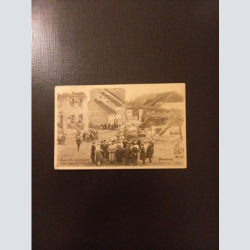 Marktplatz In Damnau Ostpreussen russische Gefangene AB0059 Gr