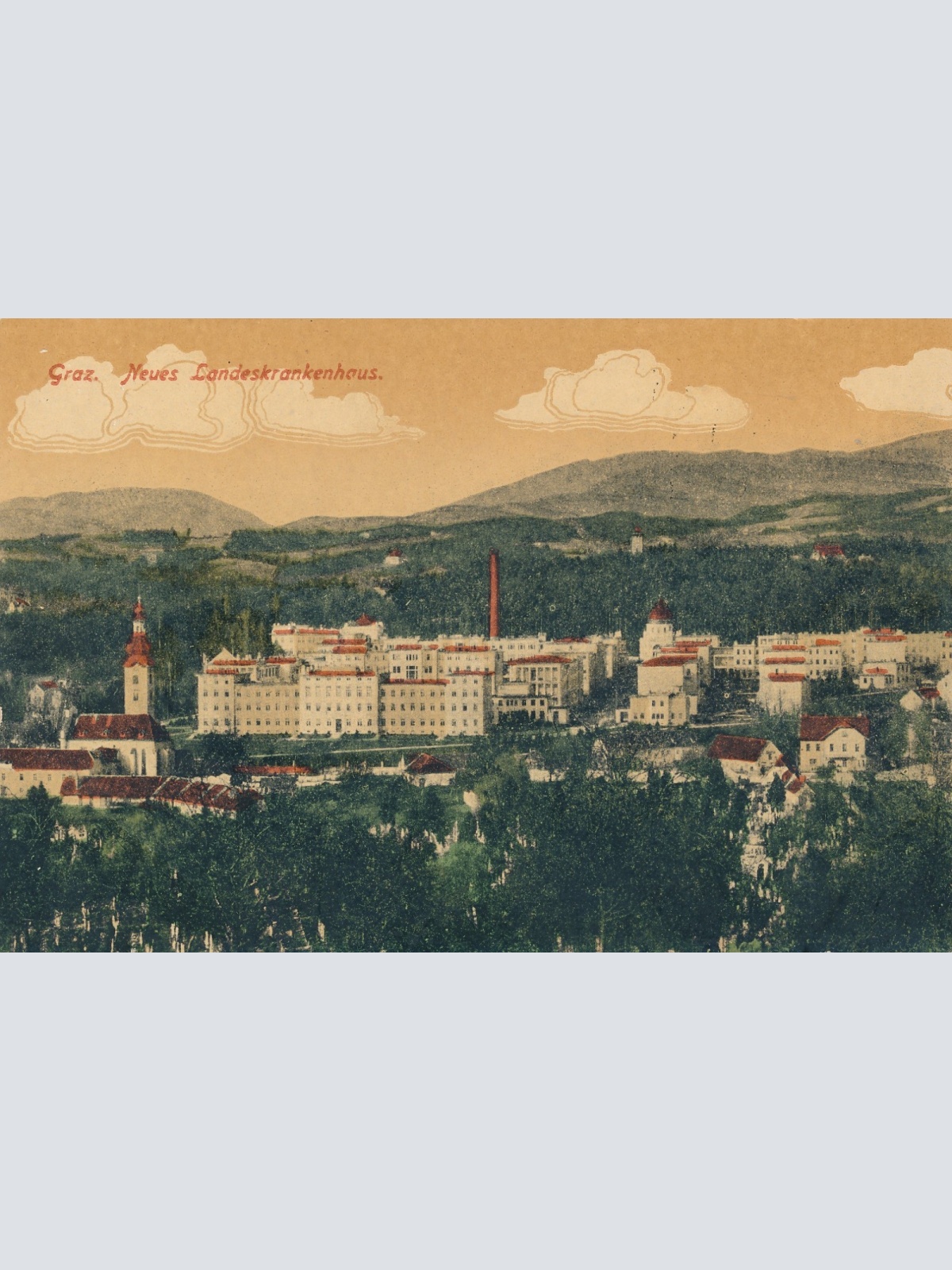 AK aus Graz Landeskrankenhaus Steiermark Ansichtskarte (18347)