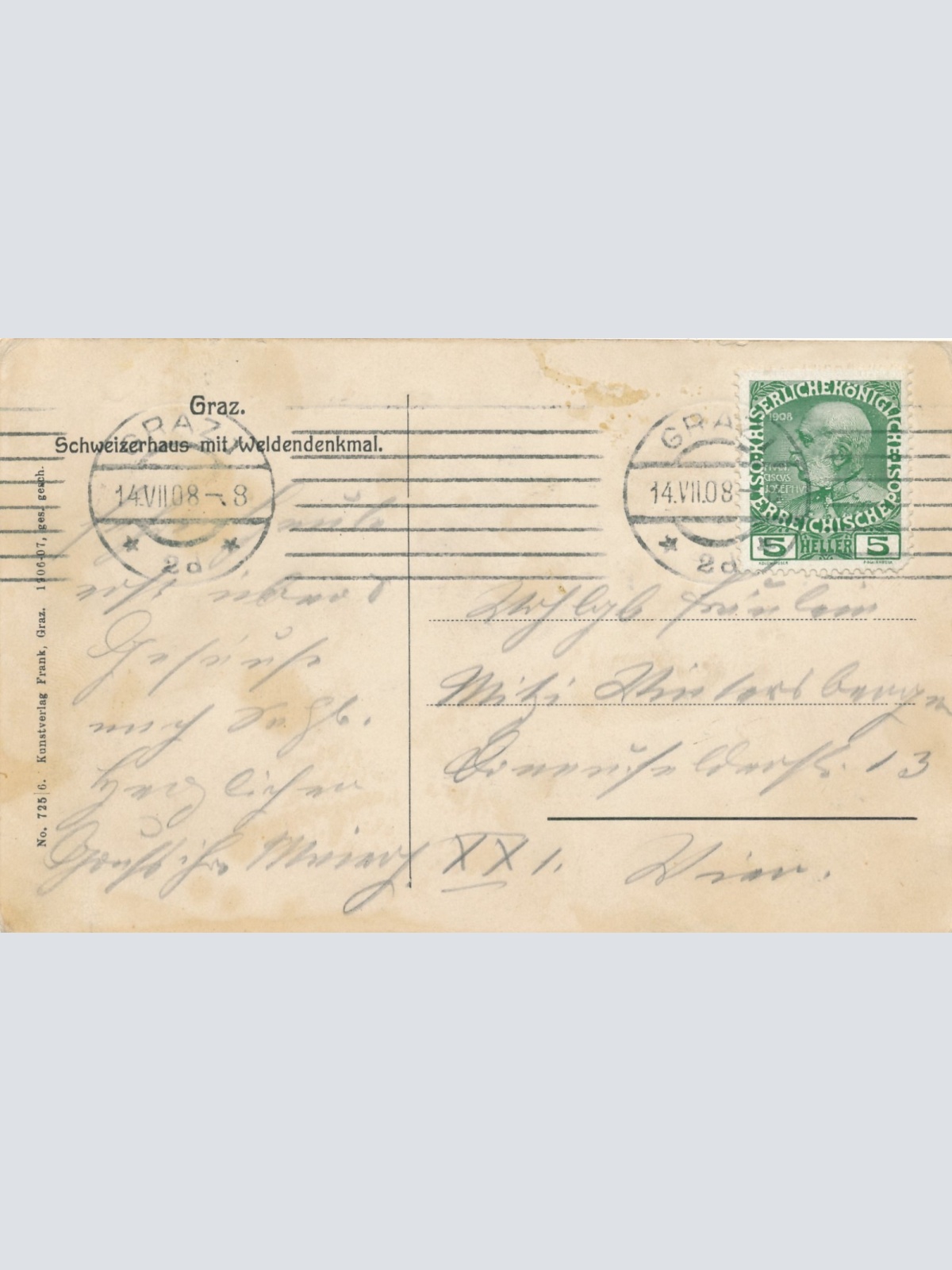 AK aus Graz Schweizerhaus mit Weldendenkmal Steiermark Ansichtskarte (18348)