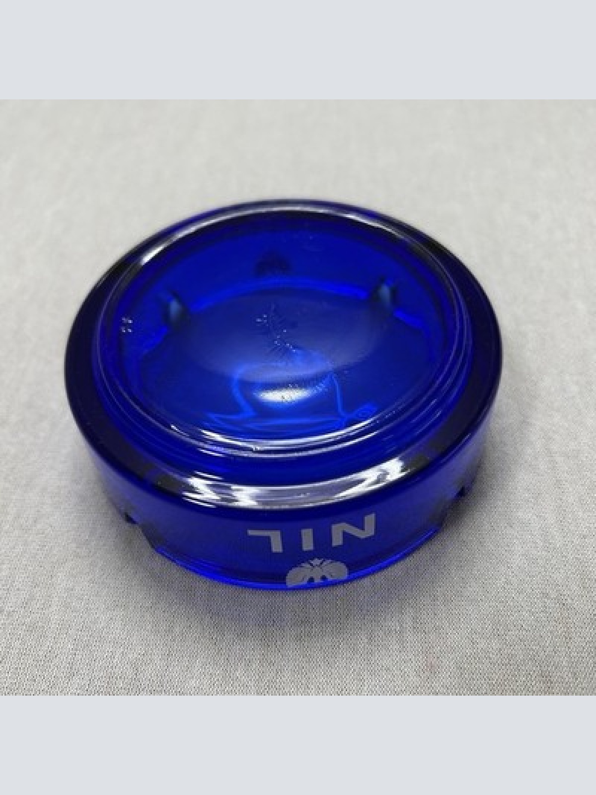 NIL Tabak Aschenbecher NEU Blau 10cm Durchmesser Glas Vintage Retro