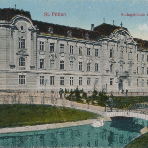 AK aus St . Pölten Amtsgebäude Niederösterreich Ansichtskarte (18372)