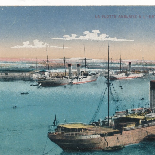 AK La Flotte Anglaise A l Entree du Canal Ansichtskarte (18322)