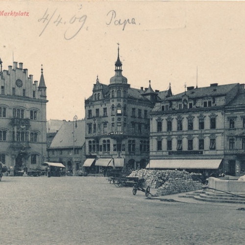 AK aus Tetschen Marktplatz Tschechoslowakei Ansichtskarte (18340)