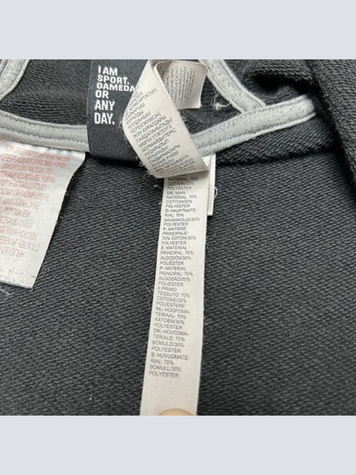 Adidas Full-Zip Hoodie Colorblock Design Schwarz & Grau Herren/Junior Größe 176