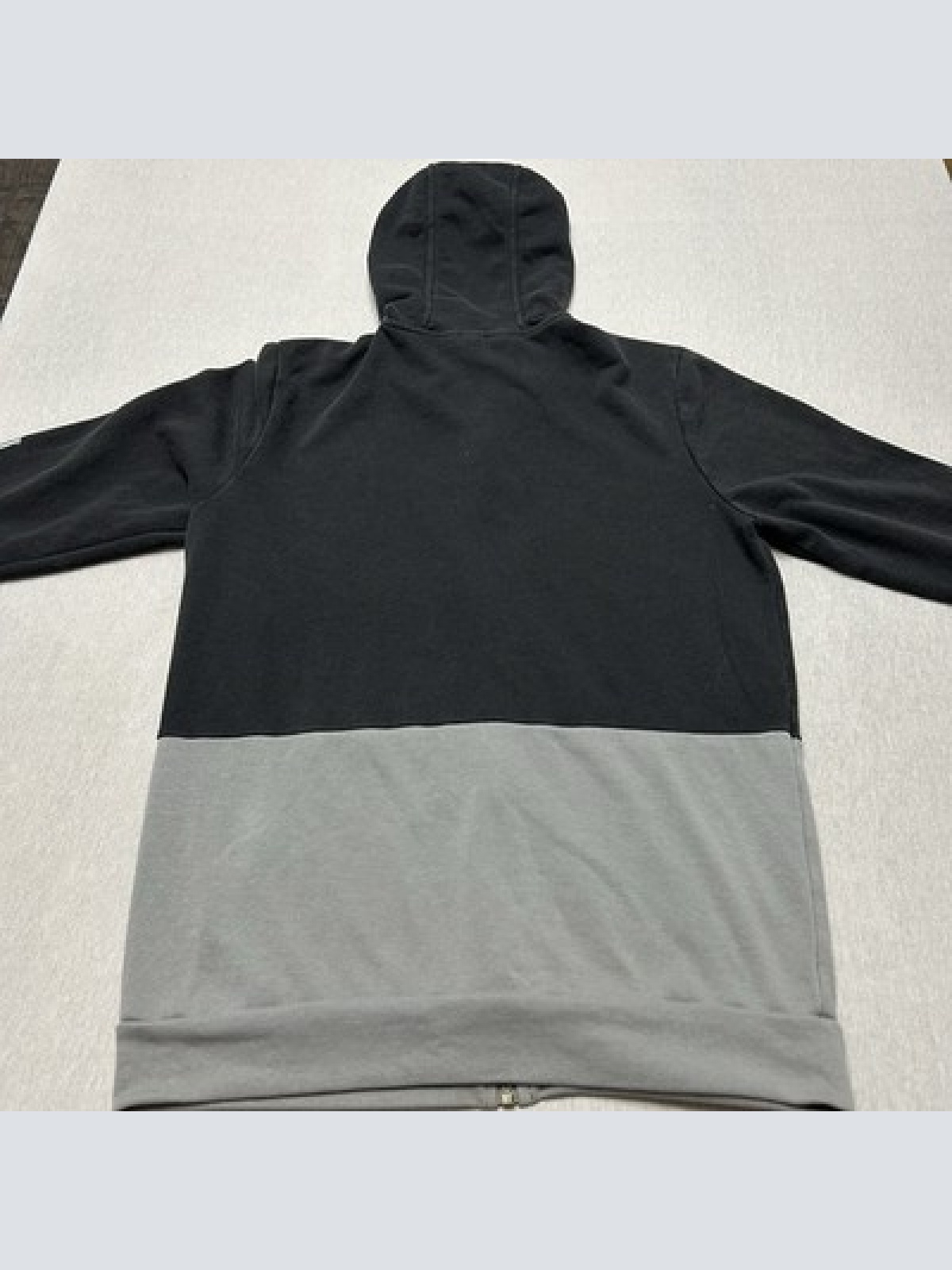 Adidas Full-Zip Hoodie Colorblock Design Schwarz & Grau Herren/Junior Größe 176