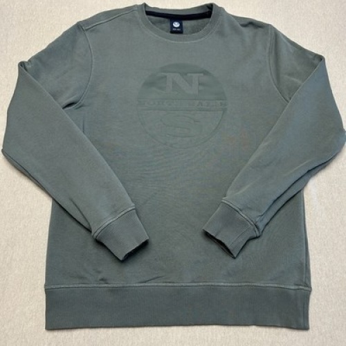 North Sails Sweatshirt Herren Grün Größe M (geschätzt) Top Zustand Maxi Logo