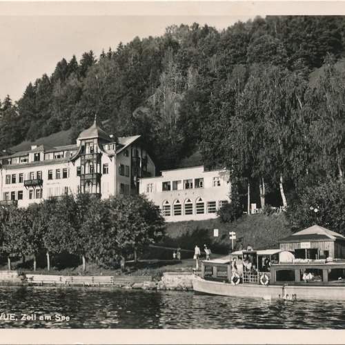 AK aus Zell am See mit Hotel Bellevue Salzburg Ansichtskarte (18513)