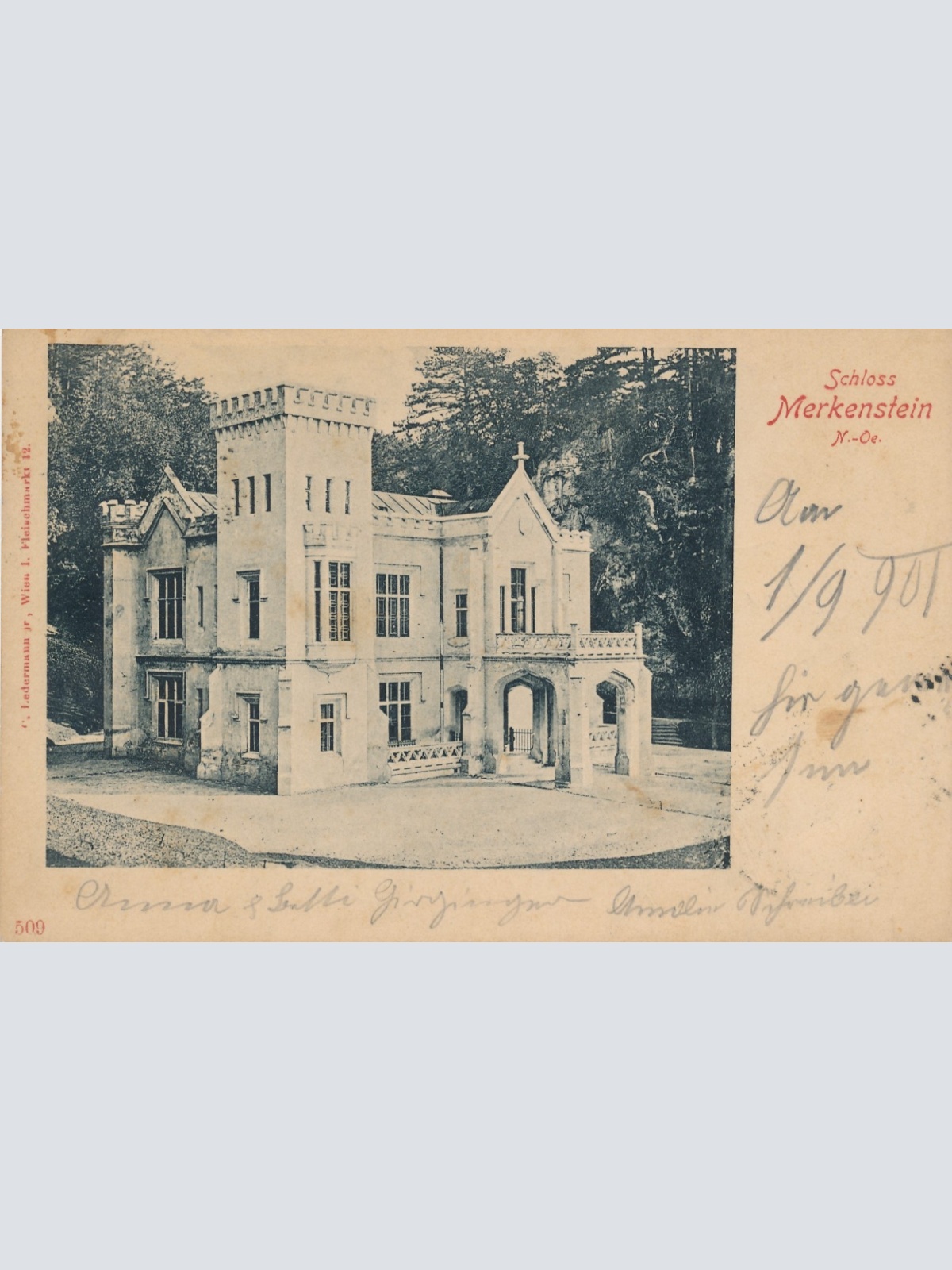 AK vom Schloss Merkenstein Niederösterreich Ansichtskarte (18576)