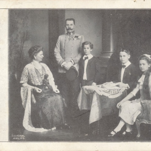 AK Militaria Erzherzog Franz Ferdinand mit Familie Ansichtskarte (18478)
