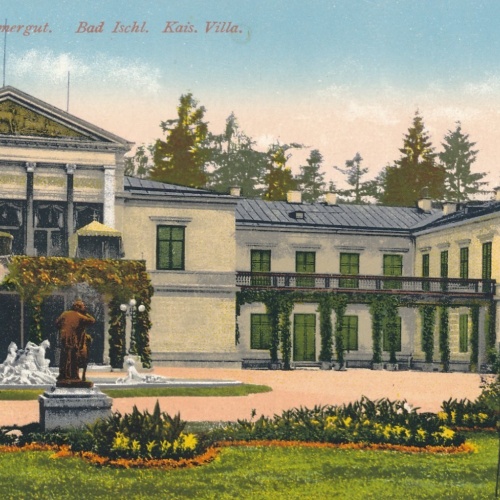 AK Militaria Kaiser Franz Josef in Bad Ischl Kais. Villa Ansichtskarte (18472)