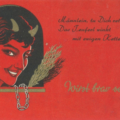 AK gruß vom Krampus - Krampusine Ansichtskarte (18634)