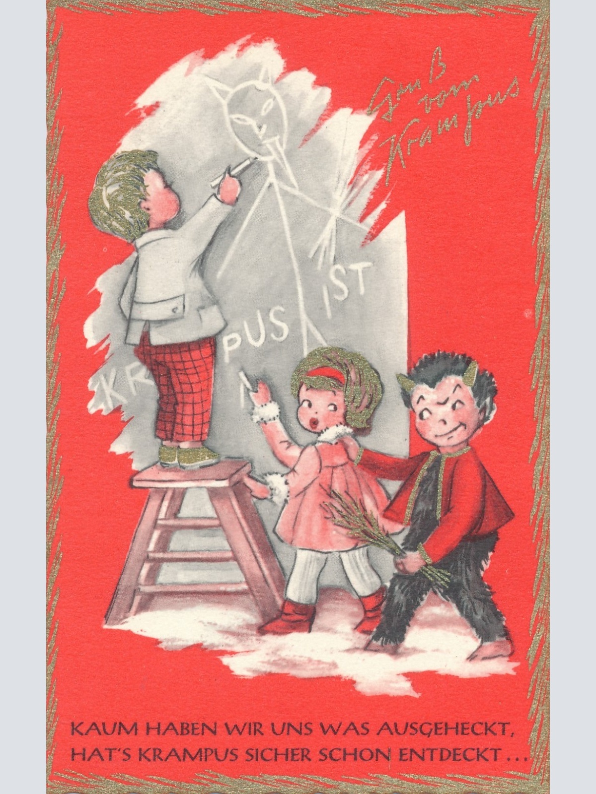 AK gruß vom Krampus Ansichtskarte (18637)