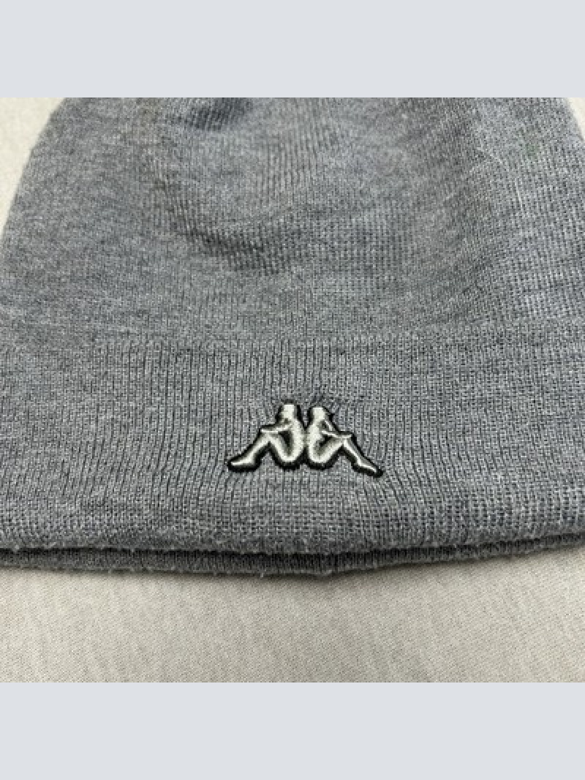 Kappa Strickmütze Beanie Grau Klassisches Design gesticktes Logo Onesize Unisex