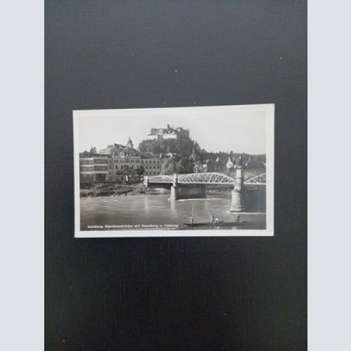 Salzburg Karolinenbrücke Mit Nonnberg Festung 5621 Gr