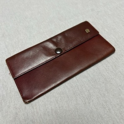 Vintage ROGNER Geldbörse – Echtes Leder – Bordeaux – Wiener Handarbeit