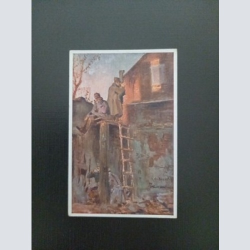 Kriegskarte Zwei Soldaten Gr