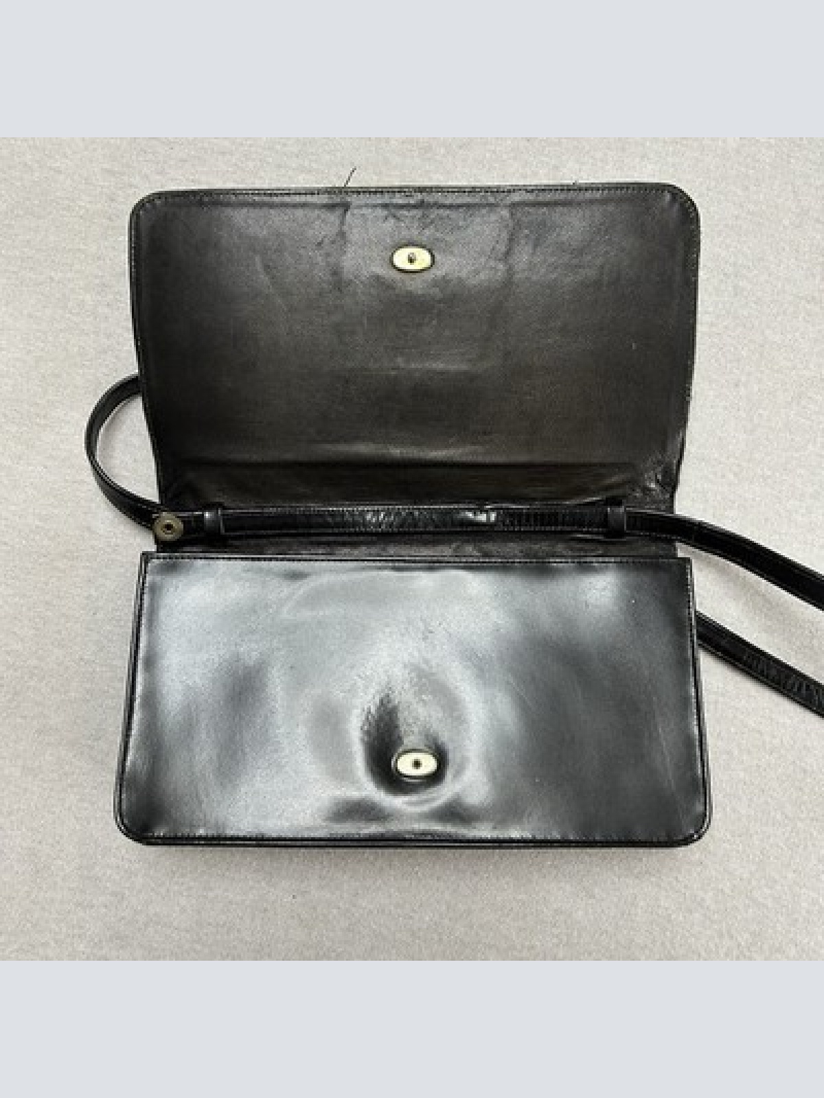 Edle Vintage-Handtasche aus echtem Exotenleder Krokodil / Alligatorleder Schwarz