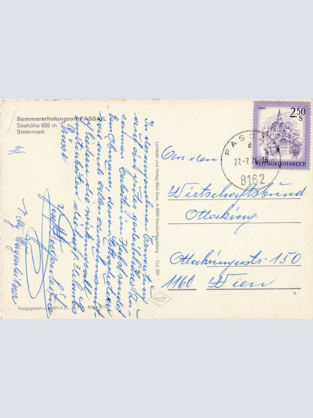 AK aus Passail Steiermark Ansichtskarte (18677)