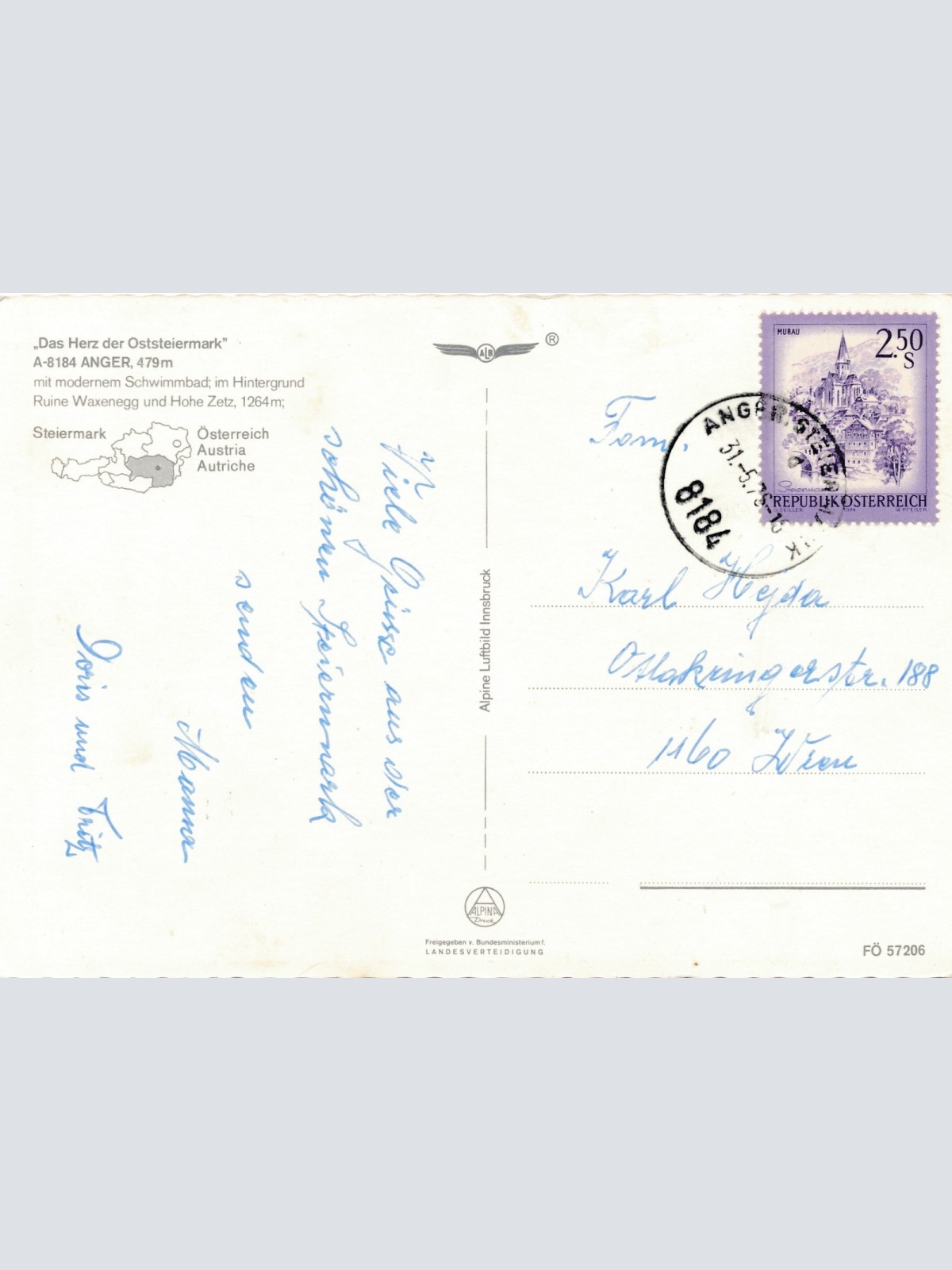 AK aus Anger Steiermark Ansichtskarte (18678)