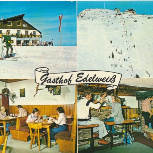 AK aus Ebensee mit Gasthof Edelweiss Oberöst. Ansichtskarte (18686)