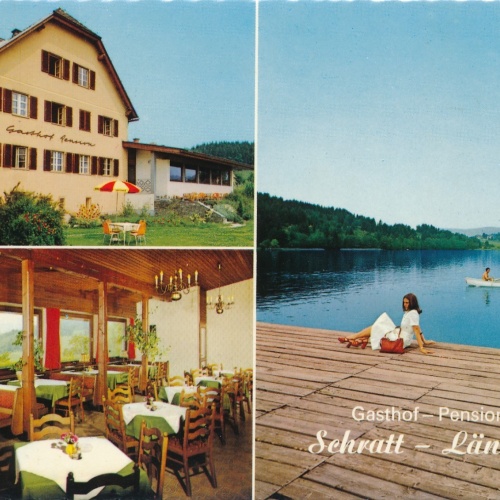 AK aus Längsee mit Pension Schratt Kärnten Ansichtskarte (18699)