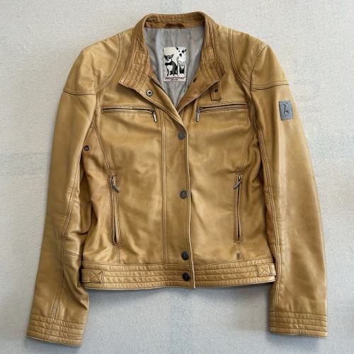 Frieda & Freddies New York Damen Lederjacke | Größe S | Braun | Echtleder